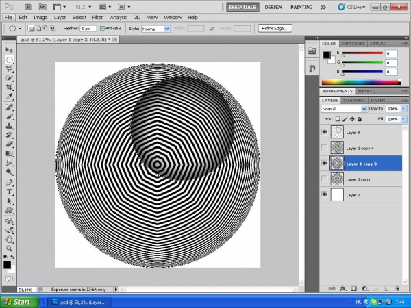 Creation of Eye gymnastics: Step 6